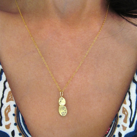 Gold diamonds necklace. - Picture 8 of 8